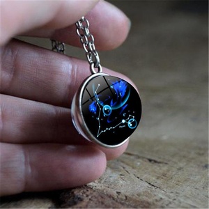 Mode Saint Valentin Cadeau 12 Zodiaque Boule De Verre Femmes <span class=keywords><strong>Horoscope</strong></span> Collier Bijoux - Product Image 6