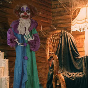 Shaking Clown Animated Halloween Prop Circo Carnaval Animatronic Haunted - Product Image 1