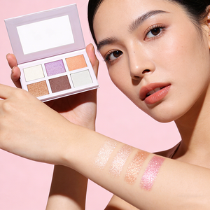 พาเลทบลัชออนแต่งหน้าแบบกำหนดเอง แบรนด์ส่วนตัว ไม่มีโลโก้ DIY บลัชออน ไฮไลท์เตอร์ คอนทัวร์ บรอนเซอร์ พาเลทบลัชออนวีแกนแบบฝุ่น กันน้ำ - Product Image 1