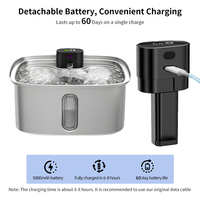 Distributeur d'eau automatique pour animaux de compagnie, 10L, en acier inoxydable, batterie rechargeable 5000 mAh, fontaine à circulation pour chats, chiens, lapins