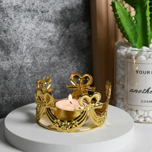 Aspire Offre Spéciale bougeoir en métal doré, chandelier décoratif créatif pour la maison