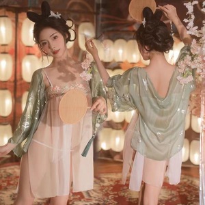 ชุดชั้นในเซ็กซี่ ฮันฟู ไซส์ใหญ่ สไตล์โบราณ ยั่วยวน บริสุทธิ์และเย้ายวน ชุดรัดหน้าท้อง ซื่อสัตย์ ชุดสไตล์ราชสำนัก - Product Image 3