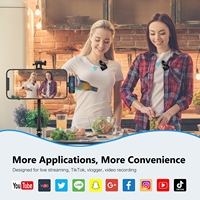 Microphone Lavalier Portable Sans Fil Universel pour iPhone et Téléphone Android, pour Conférences et Diffusion en Direct