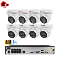4K 8MP 4/8/16-Kanal Mensch/Fahrzeug-Erkennung UHD AI IP PoE NVR Heim- und Außen-Sicherheitskamera Überwachungs-CCTV-System-Set