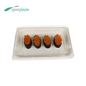 Wholesale Recyclable Disposable PP Plastic Sushi Tray With Cover