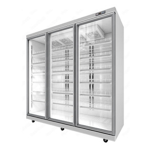Réfrigérateur de présentation en verre pour supermarché, vente en gros, réfrigérateur de présentation en verre commercial pour boissons - Product Image 4