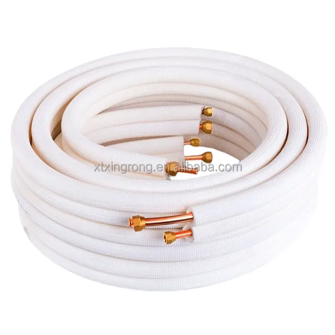 Air Conditioner Pair Coil Tube 1/4'' 3/8" Air Conditioner Parts Refrigerant Tube Insulated Copper Pipe