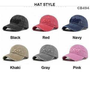 Gorra de Béisbol de 6 Paneles Bordada y Desgastada Personalizada al por Mayor, Estilo Dad Hat, Vintage, Deportiva, Formal, de Mezclilla Lavada, de Alta Calidad - Product Image 2