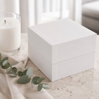 Boîte cadeau rigide personnalisée pour bougies et parfums d'ambiance, avec couvercle et base en deux parties et insert découpé, vente en gros directe usine
