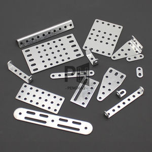 Plaque carrée <span class=keywords><strong>en</strong></span> alliage d'aluminium avec trou, pièce fixe, plaque inférieure, bande <span class=keywords><strong>en</strong></span> forme de <span class=keywords><strong>U</strong></span>, code d'angle, accessoires de modèle de jouet DIY - Product Image 1