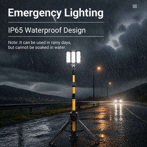 Lámpara de Trabajo Móvil a Prueba de Explosiones, 180W LED, con Trípode, Luz Roja y Azul para Seguridad Industrial - Product Image 3