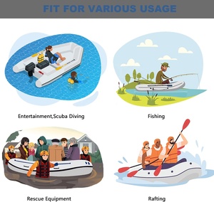 2023 trực tiếp nhà máy OEM nhôm/không khí boong thuyền <span class=keywords><strong>Catamaran</strong></span> xuồng ba lá đánh cá bè đánh cá Inflatable thuyền Billy thuyền Trung Quốc - Product Image 2