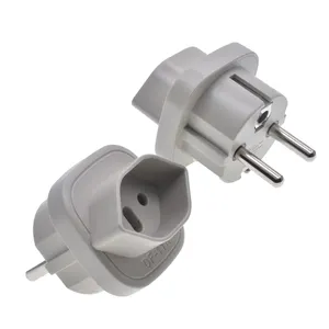 Switzerland To Euro Plug Adapter Italy To EU Converter Brazil To Type-F Schuko Round 2 Pins Connector 16A250V