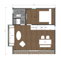 Maison triangulaire, petite maison conteneur, prête à l'emploi, 2 chambres, 2 salles de bain, maison préfabriquée, maisons modulaires préfabriquées, bâtiment en bois