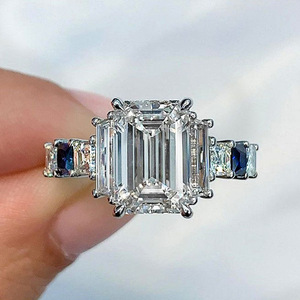 Princess Cut <b>Crystal</b> <b>Ring</b> for Women Elegant Statement Fashion <b>Ring</b> Daily Party Accessories - Product Image 1
