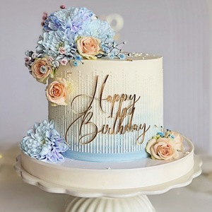 Honey And Sweetness Happy Birthday Acrylic <b>Cake</b> Side <b>Decoration</b> 1.3mm Thick Birthday Party <b>Supplies</b> <b>Cake</b> Plugin - Product Image 3