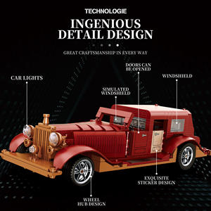 Zhenzhuan 11033 Bloques de Construcción de Coche Clásico, Juguete Educativo, Más de 800 Piezas, Kit de Construcción de Plástico para Niños - Product Image 2