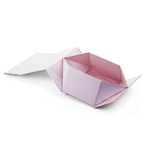 Custom Luxury <b>Foldable</b> Magnetic Gift <b>Box</b> Packaging Gradient Pink Rigid Gift <b>Box</b> - Product Image 3