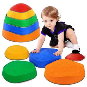 Dropshipping Shopify Fulfillment Agent Balance Stepping Stones & <b>Blocks</b> Sensory Autism Jumping Step Stones Made Durable <b>Plastic</b> - Product Image 1