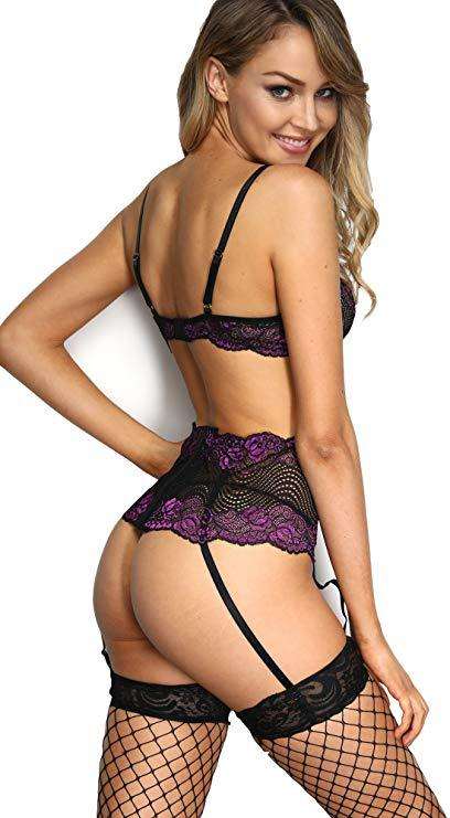 Wholesale Custom Logo Flower Lace Brand Lingerie Underwear Panty and Bra Sets for Women Ladies