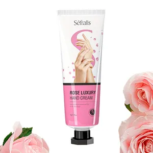 Private Label Custom Rose Luxury Hand Cream Wholesale Moisturizing Hand Cream Smooth Elastic Improving Dry Cracking Hand Care