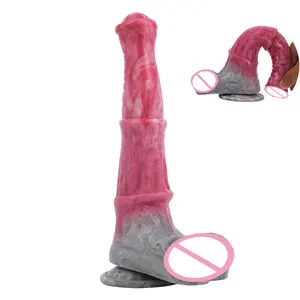 YOCY hot selling Fantasy 9.8 Inch huge horse penis dildo Silicone animal color dildo with strong suction cup