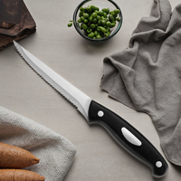 Couteau à steak en acier inoxydable, outils de cuisine avec manche en bakélite