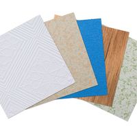 Plaques de plafond modernes carrées en PVC et plâtre de haute qualité 603*603mm, imperméables et résistantes à l'humidité, pour usage hôtelier