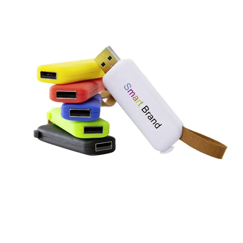 Популярный Гаджет Мягкий сенсорный Чехол кожаный ремешок слайдер красочный 16GB USB ключ USB