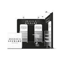 Stand d'exposition portable 10x10 pieds en aluminium avec étagères et comptoir pour salon professionnel