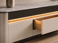 Meuble TV de luxe moderne avec ensemble table basse, meuble de rangement pour salon