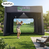 Simulateur de golf commercial de haute qualité sur mesure pour la maison, tente de practice gonflable pour l'entraînement