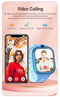 Montre connectée 4G pour enfants VDF97, clôture géographique, écran 1,85 pouces, suivi GPS, positionnement LBS+WiFi, bouton d'appel SOS, appel vidéo, montre intelligente pour enfants