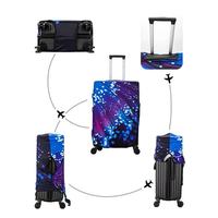Housse de protection pour bagages en polyester à motif de points lavable, fermeture à cordon, convient aux valises de 19 à 32 pouces