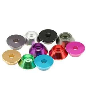 <span class=keywords><strong>Rondelle</strong></span> de protection et de décoration en aluminium anodisé, colorée, en alliage, à tête fraisée, conique, pour vis à embase conique, fournie par l'usine - Product Image 2
