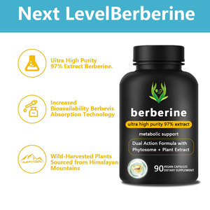 Cápsulas de clorhidrato de berberina a base de hierbas de venta caliente con fitosoma para soporte de metabolismo inmune pastillas de berberina Hcl 97% - Product Image 4