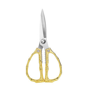 Tijeras domésticas con mango de aleación de zinc de bambú, tijeras de cocina, tijeras de corte de pollo de alta resistencia, tijeras para mariscos - Product Image 3