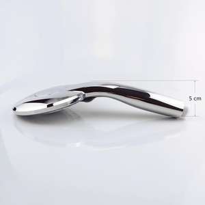 Pomme de douche à main <span class=keywords><strong>LED</strong></span> chromée 3 fonctions, réglage facile par pression, économie d'énergie, durable, jet d'eau fin pressurisé, salle de bain - Product Image 4