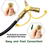 Adaptateur de raccordement rapide en Y pour propane de camping-car 1/4 pouce pour caravane