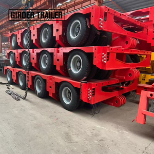 Nicolas Lowbed Type Hydraulic 200 Tonnes Multi Lifting Steering 5 + <span class=keywords><strong>4</strong></span> Axles  Hydraulic Modular Truck Trailer with Concave Beam - Product Image 1