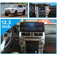 Unité principale GPS 2 Din 12,3 pouces, multimédia Android, CarPlay, Android Auto, écran tactile, lecteur DVD stéréo, autoradio pour Toyota 4Runner