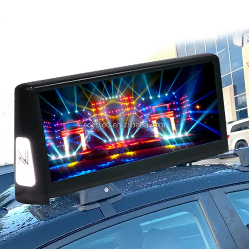 WIFI Control Digital LED Screen Advertising 2K P2.5mm P5mm HD Taxi Car/Taxi Roof Led Video Display