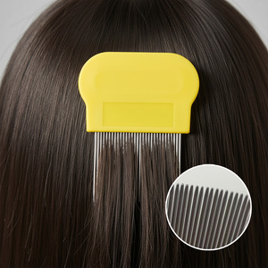 Mejor Peine para Pulgas para Adultos y Niños con Dientes de Acero Inoxidable y Mango de Plástico para Uso Doméstico, Elimina Liendres y Residuos, Peine para Piojos - Product Image 1