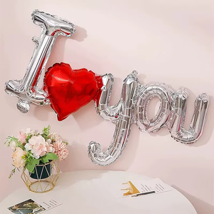 ลูกโป่งฟอยล์สีแดงโรสโกลด์สำหรับวันฮาโลวีนงานครบรอบแต่งงาน - Product Image 2