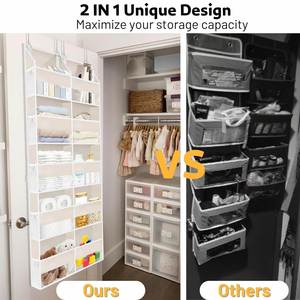 5 Tiers Extra Large Behind <b>Door</b> Storage of 10 Compartments 50 Lbs <b>Weight</b> Capacity Over the <b>Door</b> Organizer - Product Image 2