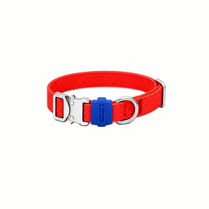 Collier pour chien en PVC tissé à blocs de couleur, imperméable et durable - Product Image 2
