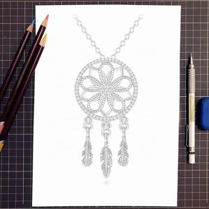 925 sterling silver delle donne della piuma dreamcatcher dream catcher fascini del pendente della <span class=keywords><strong>collana</strong></span> - Product Image 3