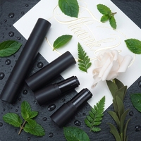 Tube de rouge à lèvres double embout noir mat, contenant vide pour baume à lèvres, contenant 2-en-1 pour stick correcteur, tube rond en plastique pour stick blush