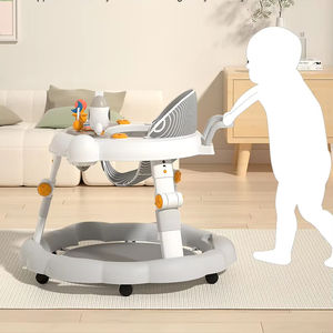 Tekerlekler ve oyuncaklar ile katlanabilir bebek yürüteci ayarlanabilir 4-Level yükseklik, itme yürüteç dönüştürür - Product Image 2