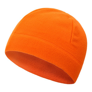 Knitted Hat Red Solid Color Warm Windproof Foldable Adult Fashion Winter Cap - Product Image 2